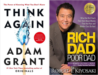Think Again + Rich Dad Poor Dad - Combo Of 2 Books Set(Paperback, Adam Grant and Robert T. Kiyosaki)