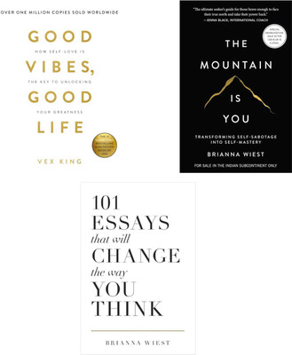 101 Essays That Will Change The Way You Think & The Mountain & Good Vibe Good Life ( English, Paperback)(Paperback, VEX KING, Brianna Wiest)