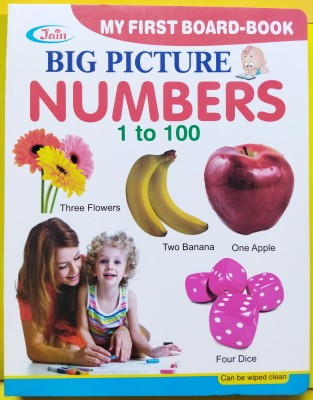 BIG PICTURE NUMBERS Board Book For All Children, Kids | My First Board Book Big Picture Numbers 1 To 100, Counting Books For Nursery And Preschool Children | Number Reading Book | Counting (1 - 100) | Early Learning Book For Kids | ETC(Hardcover, Big Book Bazar Publication)