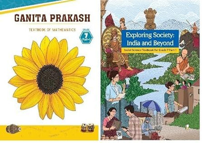 ORIGINAL NCERT Class 7 Textbook Of Social Science & Mathematics (Ganita Prakash & Exploring Society India & Beyond) (Set Of 2 Books) Latest Edition 2025-2026 (Pack Of 2 Book's)(Paperback, NCERT)