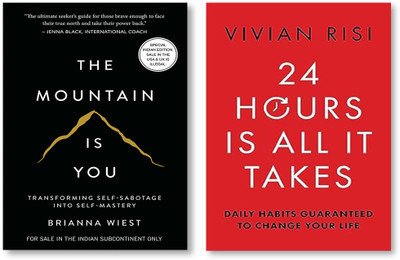 The Mountain Is You: Transforming Self-Sabotage Into Self-Mastery (English) + 24 Hours Is All It Takes: Daily Habits Guaranteed To Change Your Life(Paperback, Brianna Wiest, Vivian Risi)