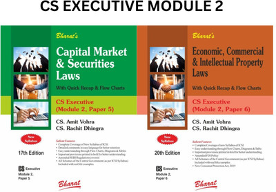 Bharat's, Combo 3 For CS-Executive Module-2, Paper-5,6 Capital Market & Securities Laws, Economic, Commercial & Intellectual Property Laws By Cs. Amit Vohra - 20th Edition 2023(Paperback, Cs. Amit Vohra) Bharat's, Combo 3 For CS-Executive Module-2, Paper-5,6 Capital Market & Securities Laws, Economic, Commercial & Intellectual Property Laws By Cs. Amit Vohra - 20th Edition 2023(Paperback, Cs. Amit Vohra)