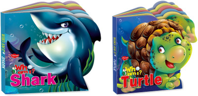 Set Of 2 Who Am I Die Cut Board Books (Shark And Turtle)(Board Book, Manoj Publications Editorial Board)