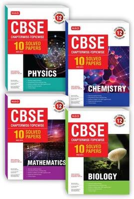 MTG CBSE 10 Years Chapterwise Topicwise Solved Papers Class 12 Physics, Chemistry, Mathematics & Biology (Set Of 4 Books) - CBSE Champion For Exam 2023