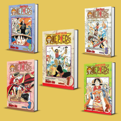 One Piece, Vol. 1 & Vol. 2 & Vol. 3 & Vol. 4 & Vol. 5 (Manga)(Paperback, Oda Eiichiro)