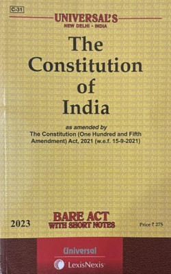 The Constitution Of India Bare Act With Shorts Notes ( English) Edition 2023(Paperback, universal)