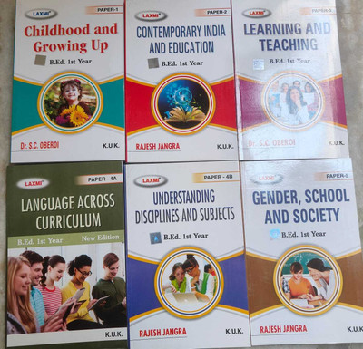 Childhood And Growing Up, Contemporary India And Education, Learning And Teaching, Language Across Curriculum, Understanding Disciplines And Subjects, Gender School And Society (E) B.Ed. 1st Year KUK(Paperpack, Dr. SC Oberoi)