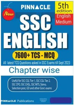 Pinnacle SSC English 7600 TCS MCQ Chapter Wise With Detailed Explanation I 5th Edition I English Medium (Paperback)(Paperback, Pinnacle Publications)