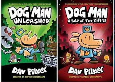 Dog Man 2 & 3 Unleashed ,A Tale Of Two Kitties Combo Book Set English(Hardcover, Dev Pilkey)