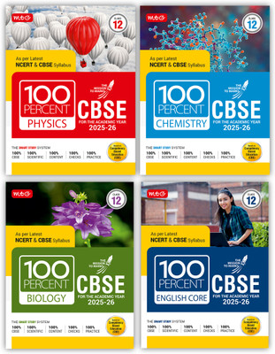 MTG CBSE Class-12 100 Percent Physics, Chemistry, Biology & English For 2025-26 Exam (Set Of 4) | Chapter-Wise Question Bank, Theory, Diagrams Available All In One Book | As Per Latest NCERT & CBSE Syllabus(Paperback, MTG Editorial Board)