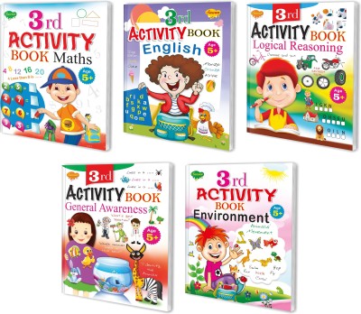 Sawan Present Set Of 5 Activity Books | 3rd Activity For 5+ | Maths, English, Logical Reasoning, General Awarness & Enviroment(Perfect Binding, Manoj Publications Editorial Board)