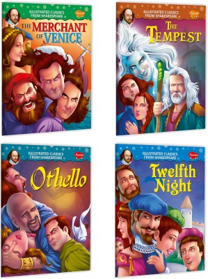 The Merchant of Venice, The Tempest, Othello and Twelfth Night Book for Kids : Kids Story Books, Kids Learning Books, Classic Book for Kids | Combo of 4 Shakespeare illustrated classics Books.(Paperback, SAWAN)