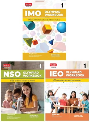 MTG : International Mathematics Olympiad Workbook Class 1 + National Science Olympiad Workbook Class 1 + International English Olympiad Workbook Class 1 | 2023-2024 Examination | Set Of 3 Books |(PAPERACK, MTG WRITERS)