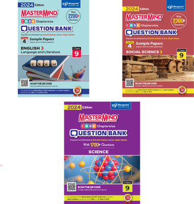 English Science Social Science(3 Books Combo) Cbse Question Bank Class 9 With Cbse Sample Paper For 2024 Exams By Master Mind(Paperback, Blueprint Editorial Board)