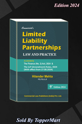 Limited Liability Partnerships Law And Practice As Amended By The Finance (No.2) Act, 2024 EDITION 2024(Hardcover, HITENDER MEHTA)