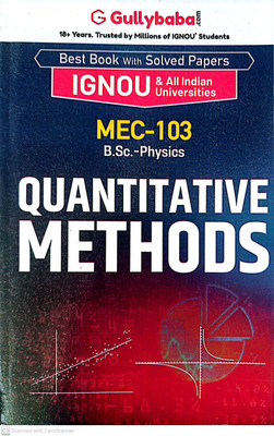 IGNOU M.A. Economics Help Guide (MEC-103, Quantitative Methods)(PAPER BINDING, GPH)