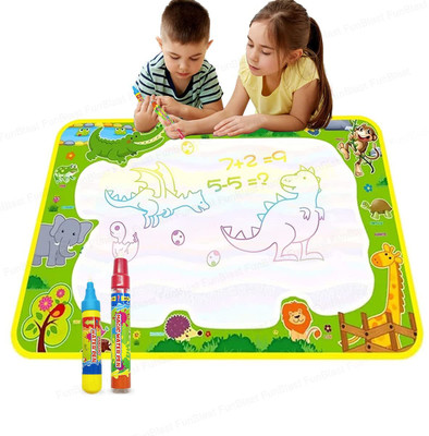 SEVENSPACE Magic Water Drawing Mat Jumbo 70x50cm | Reusable Doodle Pad for Kids & Toddlers(Multicolor)