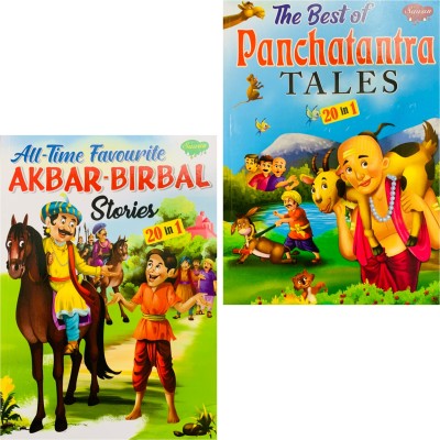 All Time Favourite Akbar Birbal Stories And The Best Of Panchtantra Tales Story Book Set Of 2 Books (20 Stories In 1 Book)(Paperback, SAWAN)