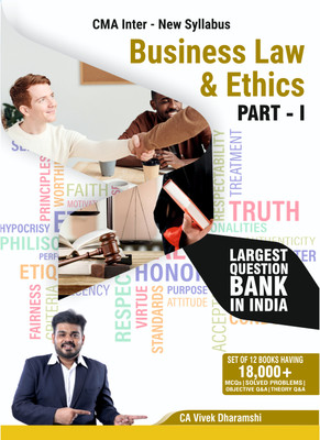Connex CMA Inter Business Laws & Ethics Part 1 Only I 2023 Edition I New Syllabus I More Than 4,900+ MCQs, Theory Q&A And Objective Q&A(Paperback, CA Vivek Dharamshi)