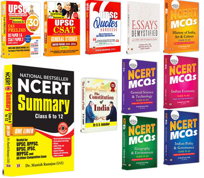 UPSC ToppersNotes Bundle For Civil Services Exam Preparation Study Material Cracking The Code Kit UPSC 30 Years NCERT MCQs Summary Set Of 11 Books(Paperback, Piyush Rohankar, Nishant Jain, Manish Ranjan, Ranjeet Kumar Singh)