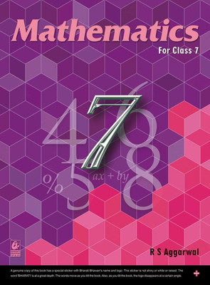 Mathematics For Class 7 - CBSE - By R.S. Aggarwal SECONDARY SCHOOL Examination 2023-2024(Paperback, R S; Aggarwal)