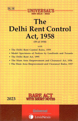 The Delhi Rent Control Act, 1958(Paperback, UNIVERSAL (LEXIX NEXIS))