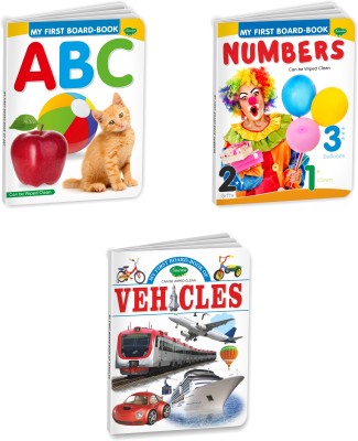 Sawan Present Set Of 3 Books | My First Board Book | ABC, Numbers And Vehicles(Board Book, Manoj Publications Editorial Board)