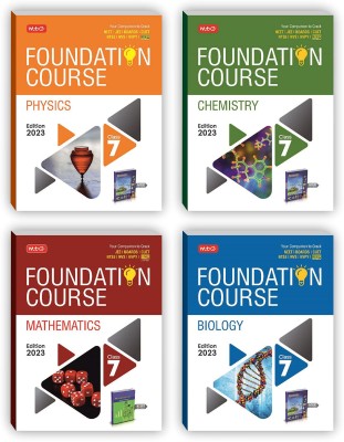MTG Foundation Course Class 7 - Physics, Chemistry, Biology, Mathematics (Set Of 4 Books) - Your Companion To Crack NTSE-NVS-KVPY-BOARDS-IIT JEE-NEET-NSO Olympiad Exam, Based On Latest Pattern-2023(Paperback, MTG Editorial Board)