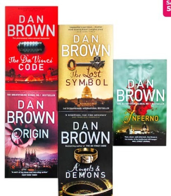 Dan Brown's Collection 5 Books Set Angels And Demons, The Da Vinci Code, The Lost Symbol, Inferno, Origin(Paperback, DAN BROWN)