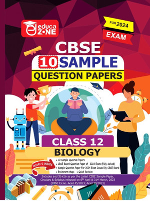 Educazone CBSE 10 Sample Questions Papers Class 12 Biology Book (For Board Exam 2024)(Paperback, Educazone Panel of Experts)