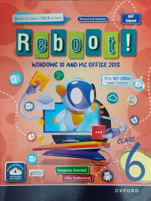 Cisce Reboot Windows 10 And Ms Office Class 6(Pepper back, Sangeeta panchal)