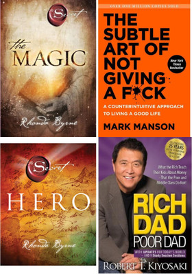 Generic Books. Combo. The Magic + The Hero + Rich Dad Poor Dad + The Subtle + . Combo Set Of 4 Books(Paperback, Jk manjul publisher)