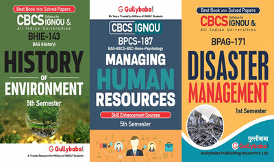 BHIE-143 History Of Environment BPCS-187 Managing Human Resources BPAG-171 Disaster Management(Paperback, GPHExpert)