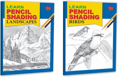 Set Of 2 Pencil Activity Books, Learn Pencil Shading Landscapes And Learn Pencil Shading Birds(Paperback, Manoj Publications Editorial Board)
