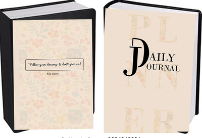 FATMAN Daily Journal Follow Your Dreams & Dont Give Up Book And 3 Stencil(2024, NISHA SHARMA)
