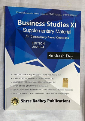 Shree Radhey Business Studies Supplimentary Material Class 11 Subhash Dey 2023-2024(Paperback, subhash dey)