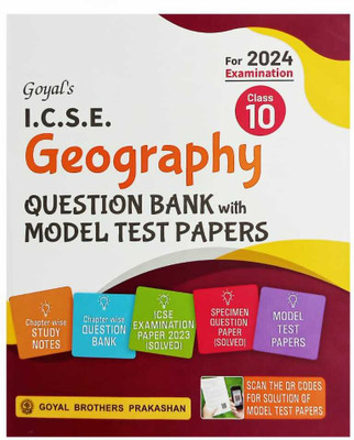 ICSE GOYAL Question Bank & Model Test Paper Geography-Class10(Paperback, Goyal Brothers Prakashan)