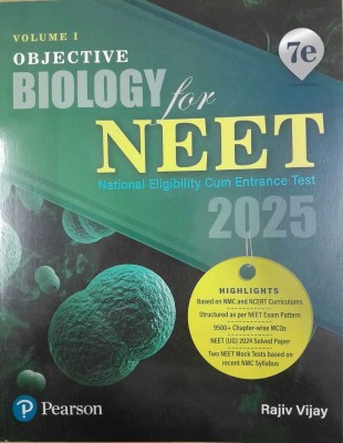 Objective Biology For Neet 2024 Volume 1, 7 Edition English Useful For National Eligibility Cum Entrance Text(Paperback, pearson)