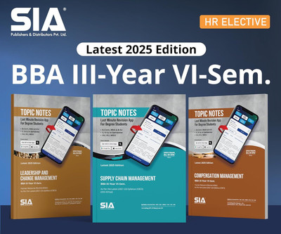 BBA III-Year VI-Sem (Human Resource Elective) (OU) Supply Chain Management, Compensation Management, Leadership And Change Management (3 Book Set) Latest 2025 Edition(Paperback, SIA Team Of Experts) BBA III-Year VI-Sem (Human Resource Elective) (OU) Supply Chain Management, Compensation Management, Leadership And Change Management (3 Book Set) Latest 2025 Edition(Paperback, SIA Team Of Experts)