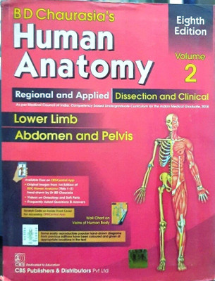 Cbs Human Anatomy Lowe Limb Abdomen And Pelvis Volume 2(Paperback, DR. B D CHAURASIA'S)