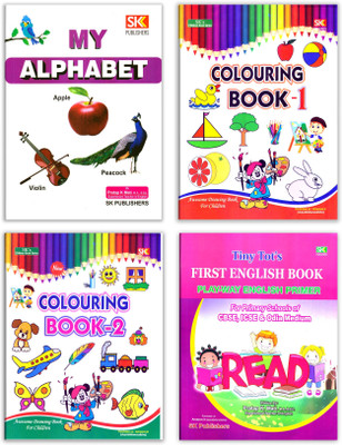 Combo 4 Book Of My Alphabet , My Colouring Book- 1, 2 & My First English Book(Paperback, Pratap Kumar Mati)