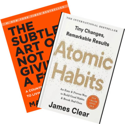Atomic Habits + The Subtle Art Of Not Giving A F*ck(Paperback, James clear, Mark Manson)