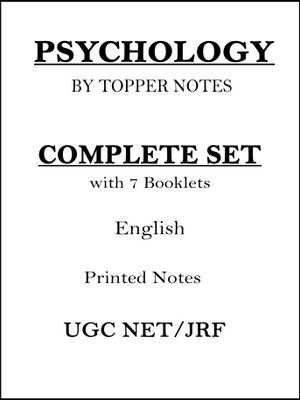 Complete Psychology Optional Printed Notes By Topper For UGC Net-JRF(Paperback, IAS Topper)