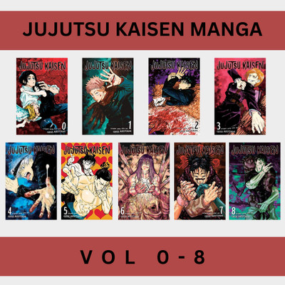 Jujutsu Kaisen, Vol. 0 & Vol. 1 & Vol. 2 & Vol. 3 & Vol. 4 & Vol. 5 & Vol. 6 & Vol. 7 & Vol. 8 (English, Paperback, Gege Akutami)(Paperback, Gege Akutami)