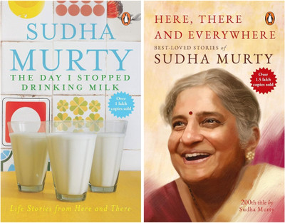 The Day I Stopped Drinking Milk + Here, There And Everywhere - Combo Of 2 Books Set(Paperback, Sudha Murty)