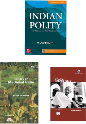 Perfect Set Series Of 3 (Indian Polity+Medieval History Of India+Modern History Of India)(Paperback, M.laxmikanth, Satish Chandra, Bipan Chandra)