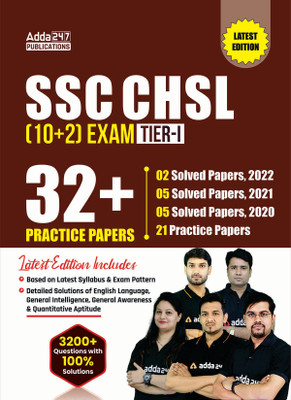SSC CHSL (10+2) Tier I 2023 32+ Practice Sets(Including Solved Papers 2020-22) English Printed Edition Book By Adda247(Paperback, Adda247 Publications)