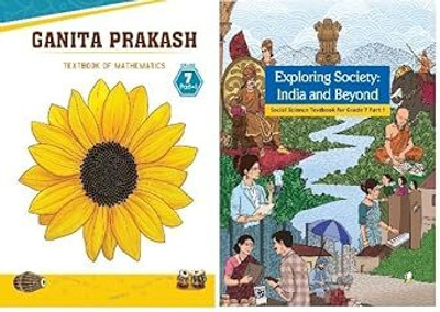 NCERT Class 7 Textbook Of Social Science & Mathematics ( Ganita Prakash & Exploring Society India & Beyond) (Set Of 2 Books) Latest Edition 2025-2026(Paperback, N..C..E...R...T)