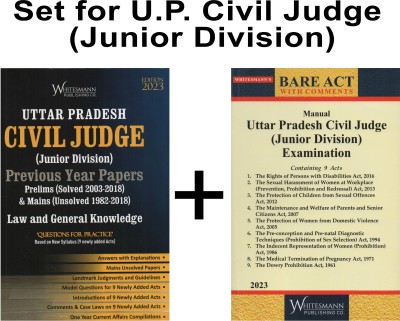 Set Of 2 Books Uttar Pradesh Civil Judge (Junior Division) Guide For Previous Year Papers Prelims (Solved 2003-2018) & Mains (Unsolved 1982-2018) And Manual Uttar Pradesh Civil Judge (Junior Division) Examination [Containing 9 Acts](Paperback, Brijesh Kumar, Kamal Mohan Gupta, Anshul Jain)