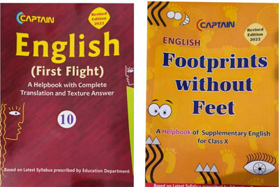 CAPTAIN Class 10 English Combo Pack Of 2 – First Flight & Footprints Without Feet | CBSE Board | Full Helpbook With Chapter-Wise Summary, Q&A | English Medium(Paperback, Mukesh Kumar Singh)